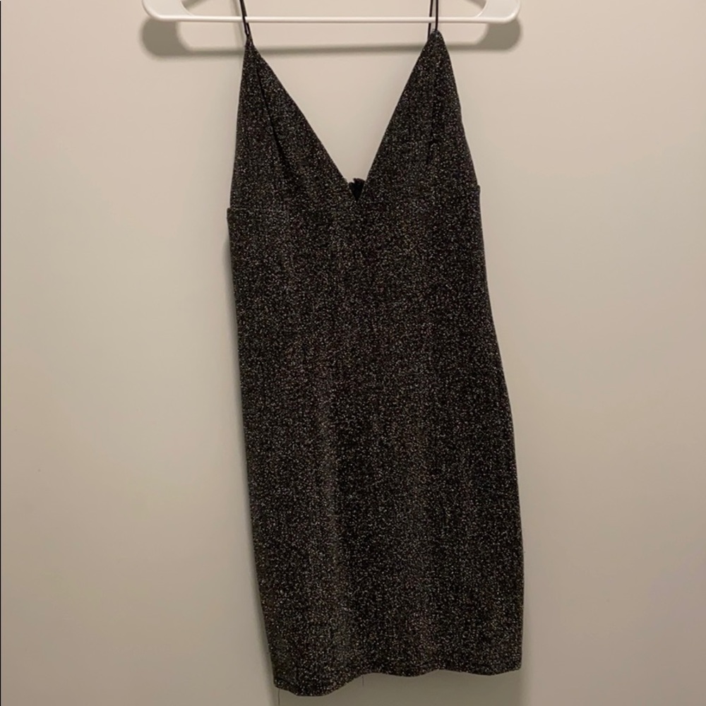 Forever 21 Mini Strappy Glitter Dress